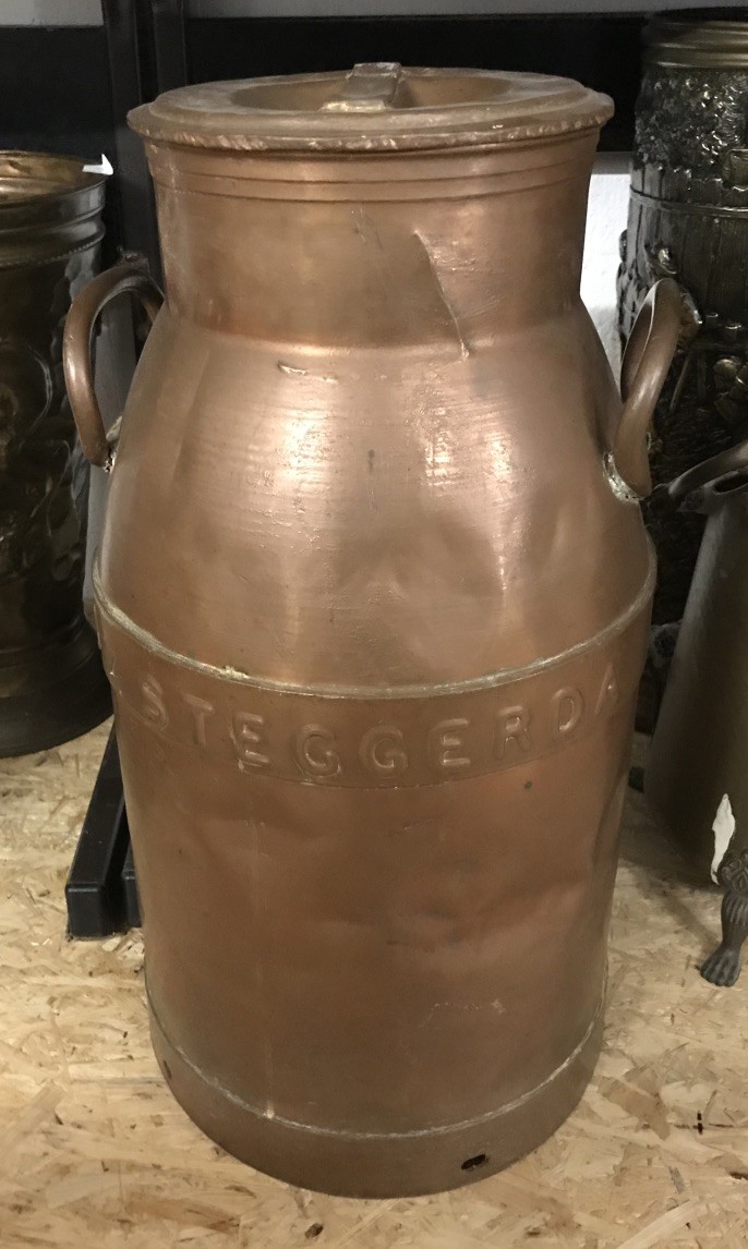 French copper milk container.
