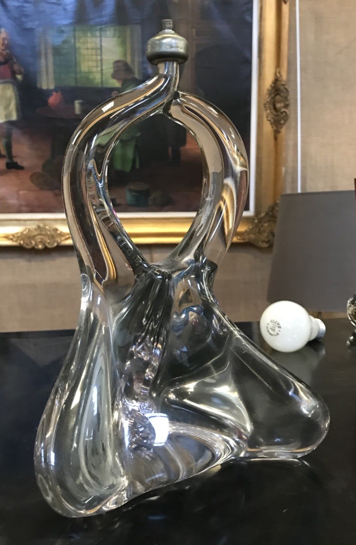 Italian clear crystal table lamp